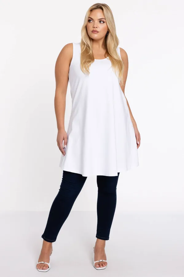 YOEK cropped skinny jeans dark blue denim