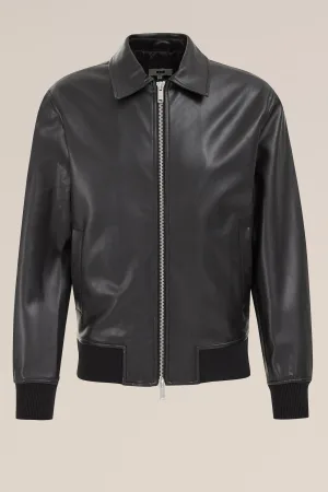 WE Fashion – Heren jack van imitatieleer – Regular fit – Zwart – Viscose –