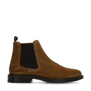Manfield suède chelsea boots cognac