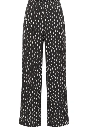 Dreimaster Stof broek Dames zwart en wit