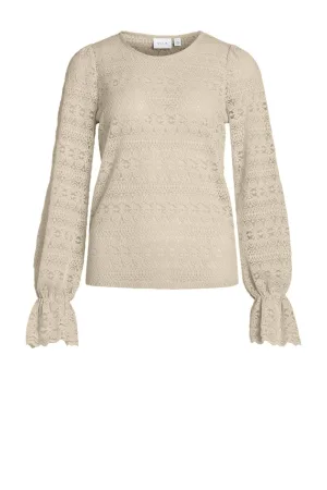 VILA kanten top ecru