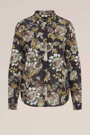 WE Fashion – Dames blouse met fijne structuur – Regular fit – Mosterdgeel –