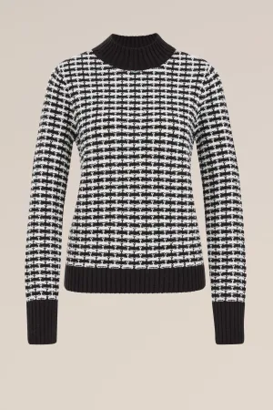 WE Fashion – Dames trui met dessin – Regular fit – Zwart –