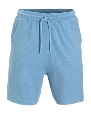 anytime waffle short lichtblauw