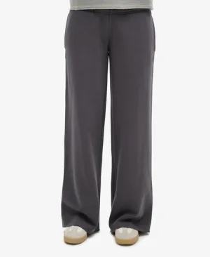 Vintage Wash Rechte Joggingbroek Grijs