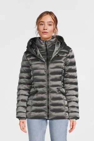 anytime gewatteerde jas grijs