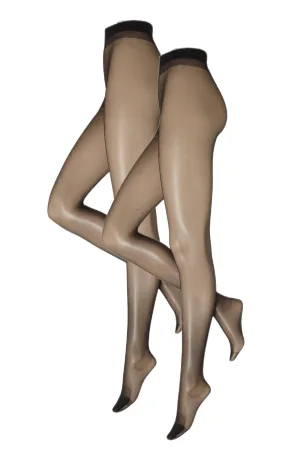 anytime anti-ladder panty 20 denier – set van 2 zwart