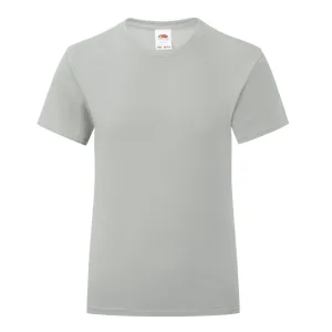 Fruit of the Loom Meisjes Iconic Heather T-shirt (Zink)
