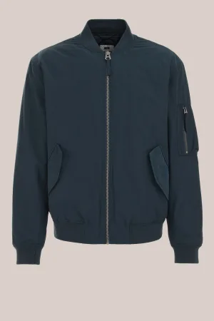 WE Fashion – Heren Regular fit waterafstotend bomberjack – Regular fit – Petrol – Katoen –