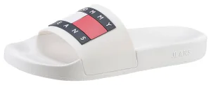 TOMMY JEANS Badslippers TOMMY JEANS POOL SLIDE ESS zomerschoen, badschoens, slippers, met opvallende logo-vlag