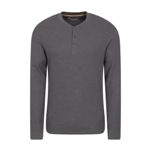 Mountain Warehouse Heren Selby Wafel Henley T-Shirt (Grijs)