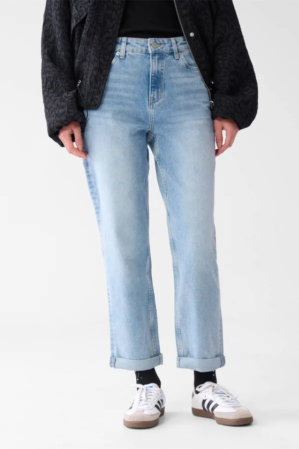 Shoeby regular waist tapered jeans light blue denim