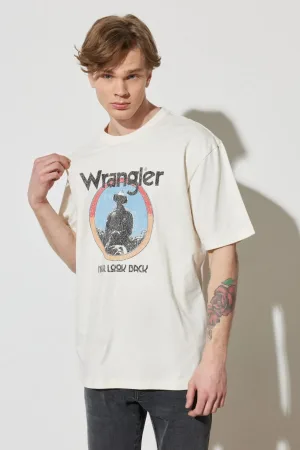 Wrangler – americana t-shirt gebroken wit