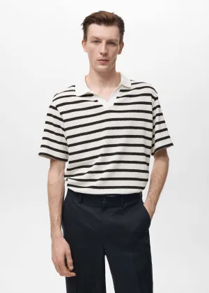 Mango Man regular polo ecru