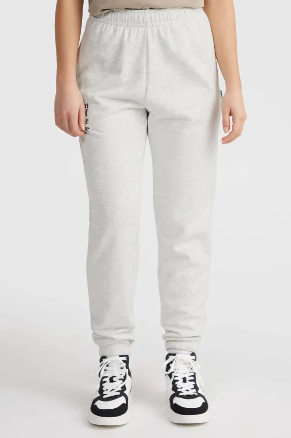 O’Neill straight fit joggingbroek met logo lichtgrijs
