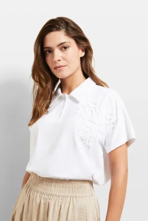 Bugatti Damen Poloshirt met applicaties