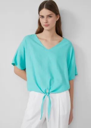 s.Oliver linnen top turquoise
