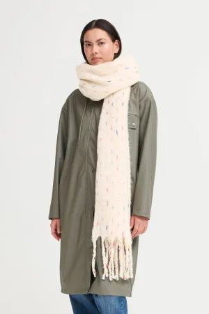 ICHI sjaal met franjes IALAERE ecru