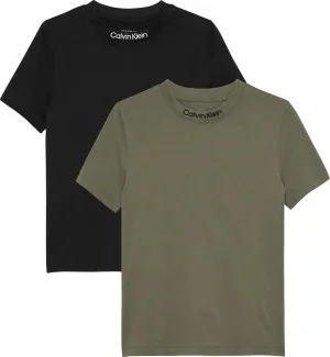 Calvin Klein T-shirt 2 PACK EMBRO LOGO SS TEE voor kinderen tot 16 jaar, met borduursel (set, 2)