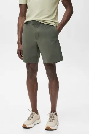 Mango Man regular chino short grijsgroen
