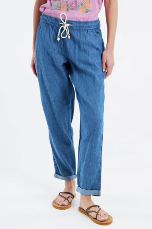 Protest cropped boyfriend broek PRTFOSTER medium blue denim