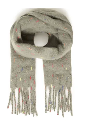 ICHI sjaal met franjes IALAERE groen