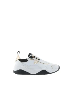 Armani Exchange Low-Top Sneakers – White Lace-Up Sneakers in wit