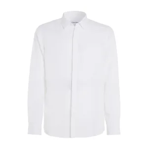 Calvin Klein Heren Katoen Gevoerd Normaal Overhemd (Wit)