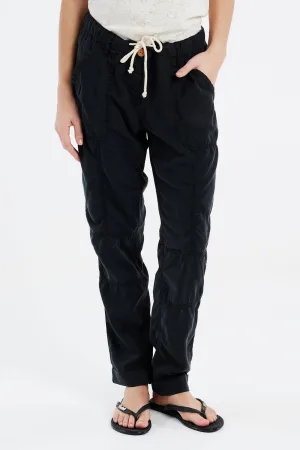 Protest cropped regular fit broek PRTLEAF zwart