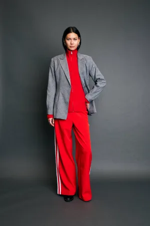 ICHI wide leg casual broek rood