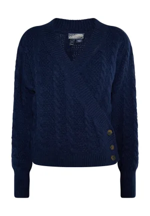 Dreimaster Gebreide trui Dames marine