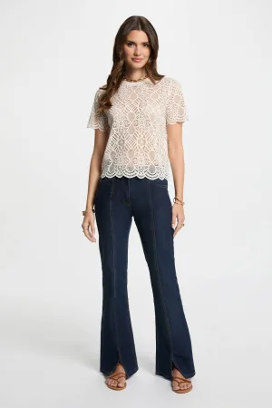 Morgan bootcut jeans dark blue denim