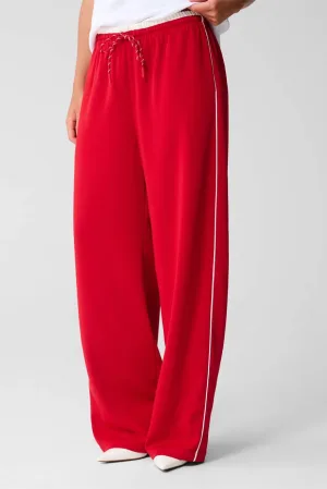 Shoeby wide leg high waist broek rood