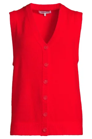 anytime gebreide gilet rood