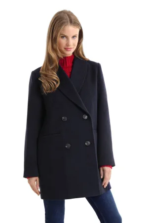 anytime mantel jas donkerblauw