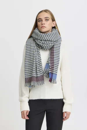 ICHI sjaal IASAFFIYA zwart/wit