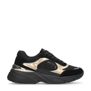 Liu Jo LJ01 01 chunky leren sneakers zwart/goud