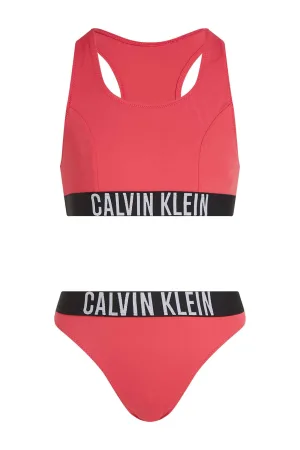 Calvin Klein crop bikini koraalrood