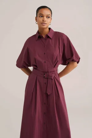 WE Fashion blousejurk donkerrood