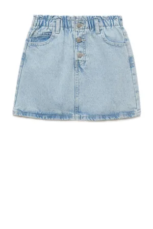 Mango Kids denim spijkerrok light blue denim