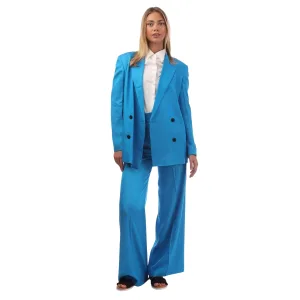 Hugo Dames/Dames Blazer met dubbele rij knopen (Blauw)