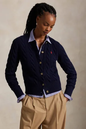 POLO Ralph Lauren wollen gebreid vest donkerblauw