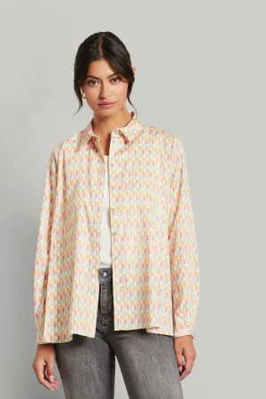 Bugatti Damen Casual blouse met blinde knoopsluiting