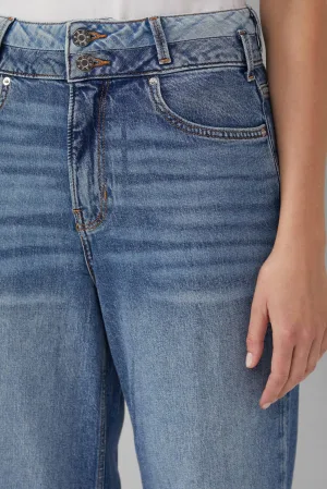 s.Oliver high waist wide leg jeans medium blue denim