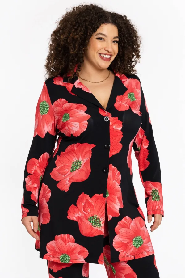 YOEK getailleerde blazer rood