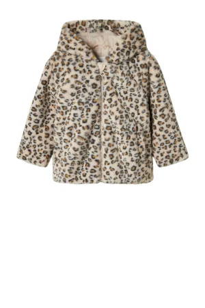 NAME IT MINI imitatiebonten faux fur jas beige