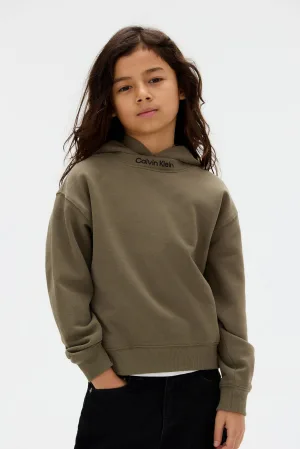 Calvin Klein hoodie donkergroen