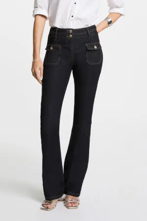 Morgan bootcut jeans dark blue denim