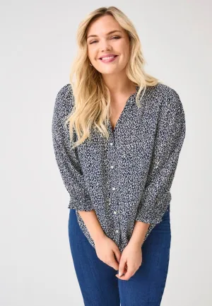 ONLY CARMAKOMA Gedessineerde blouse CARRAYA 3/4 SHIRT WVN NOOS