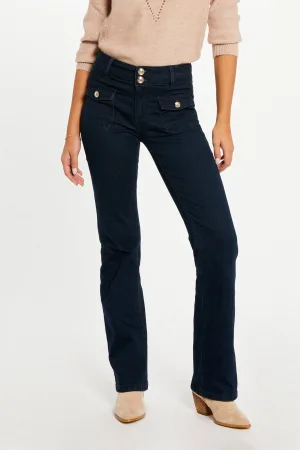 Morgan high waist bootcut jeans dark blue